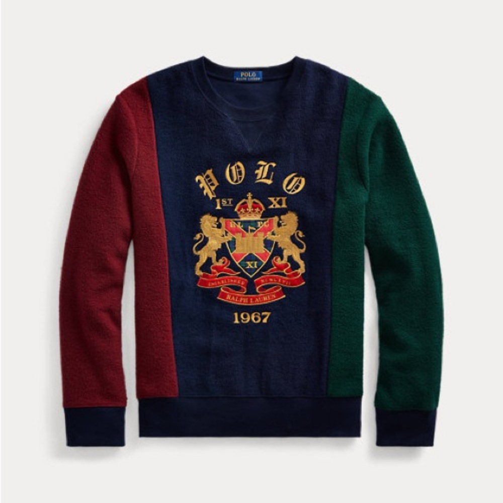 Polo Ralph Lauren Crest Logo Embroidered Sweatshirt Sweater medium